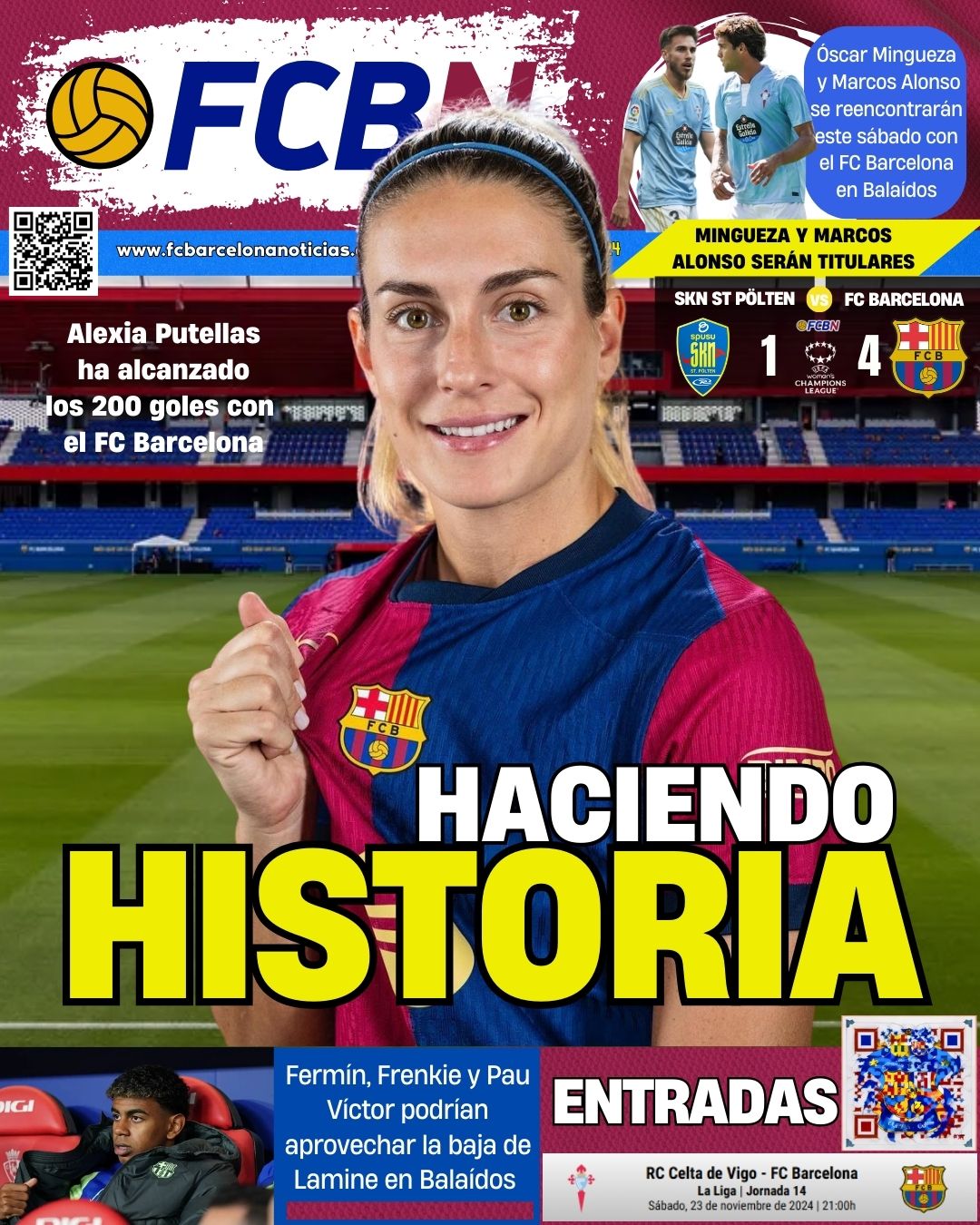 Portada FCBN 22 noviembre 2024 fc barcelona barça Alexia Putellas