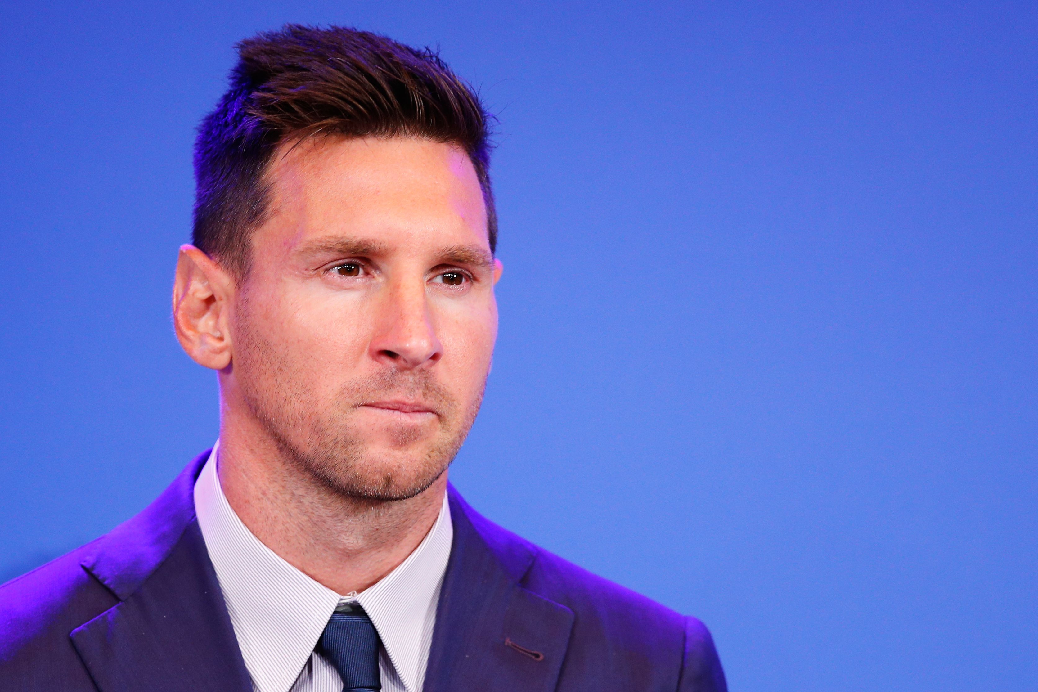 lionel messi of barcelona press conference