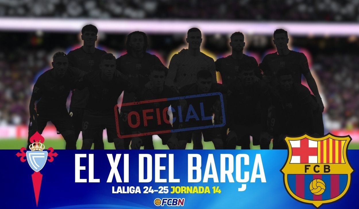 Alineación titular del FC barcelona contra el Celta