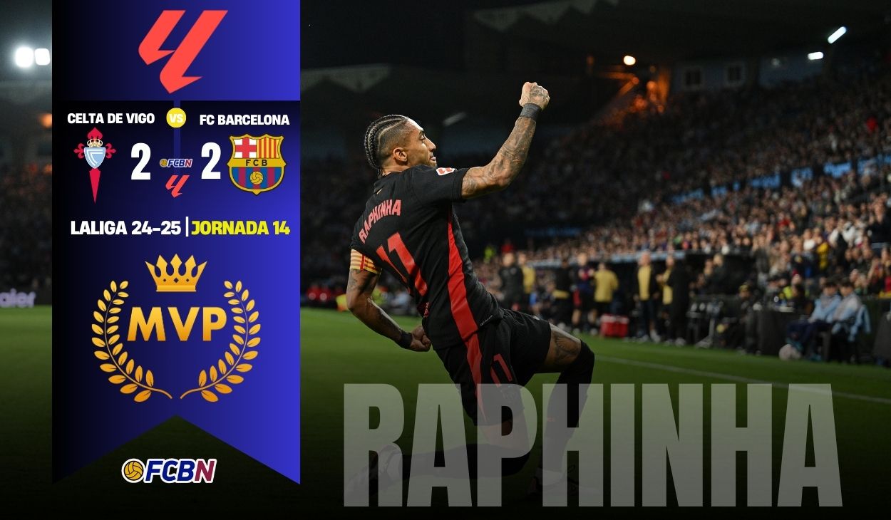 Raphinha, el MVP del Celta-Barça (2-2)