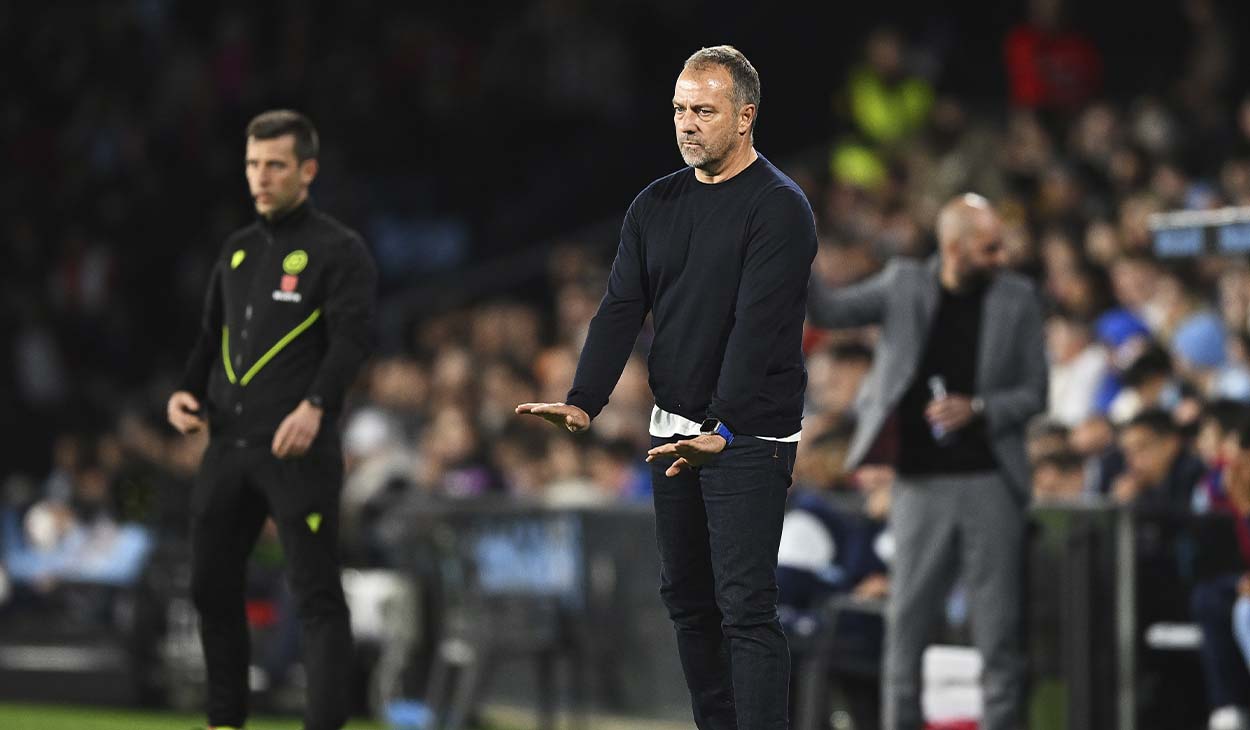 Hansi Flick asks his players to stay calm in the Celta-Barça game (2-2)