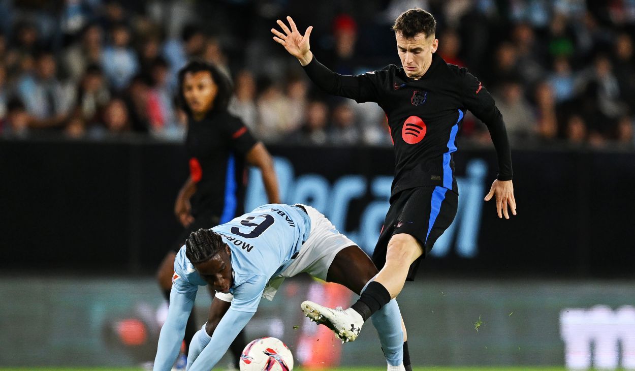 Marc Casadó se fue expulsado ante el Celta y dio inicio a la 'caída' en Balaídos