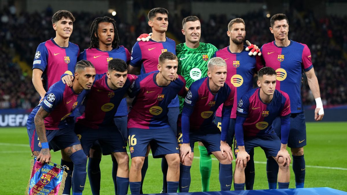 El once titular del Barça ante el Brest en Champions League