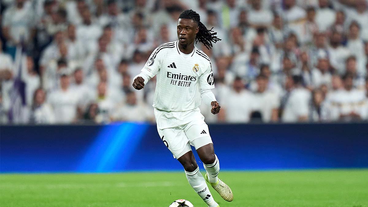 Eduardo Camavinga en un partido de Champions con el Real Madrid