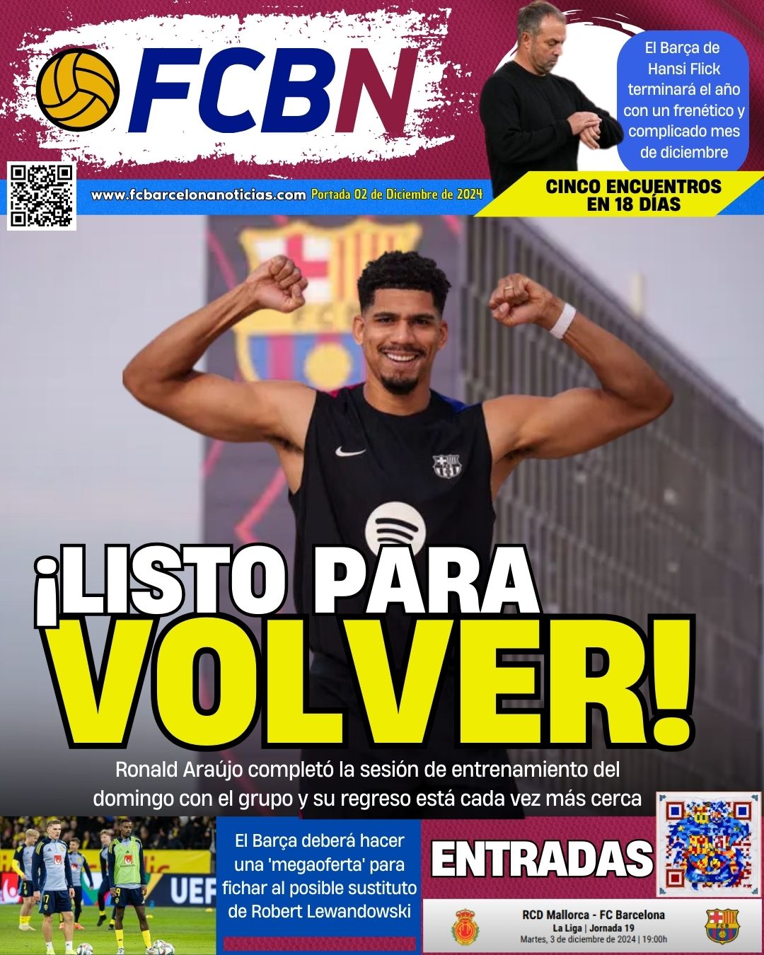 Portada de FCBN 02/12/2024: ¡LISTO PARA VOLVER!