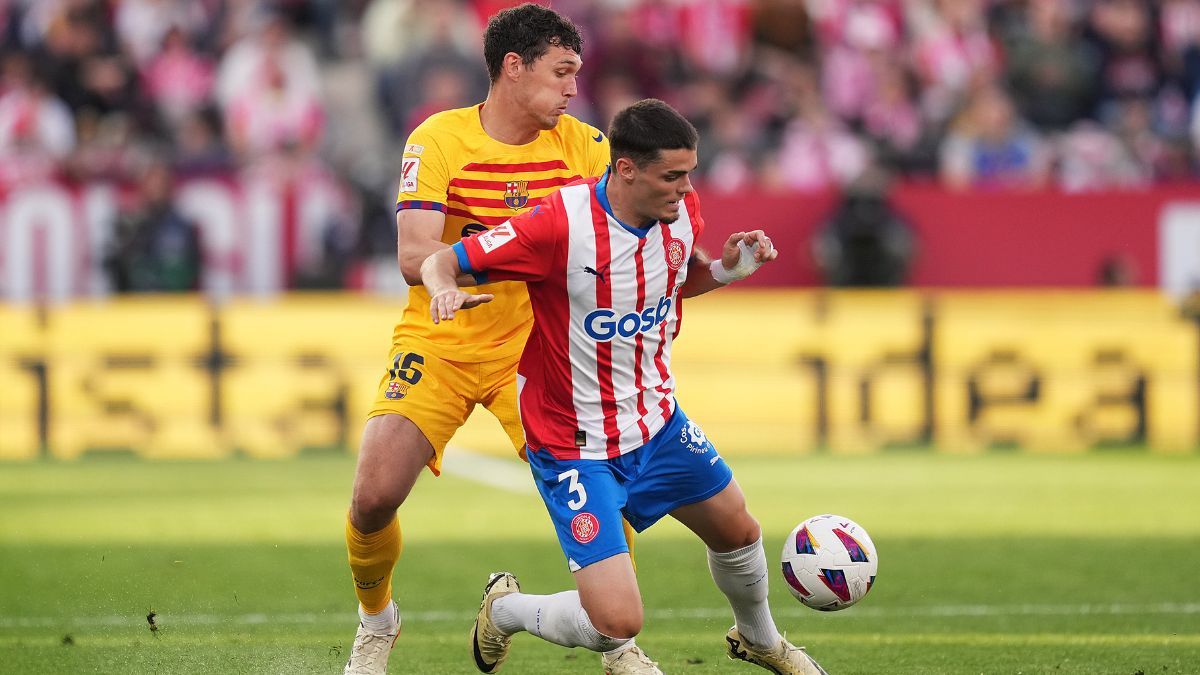 Andreas Christensen durante un partido con el Barça ante el Girona de LaLiga