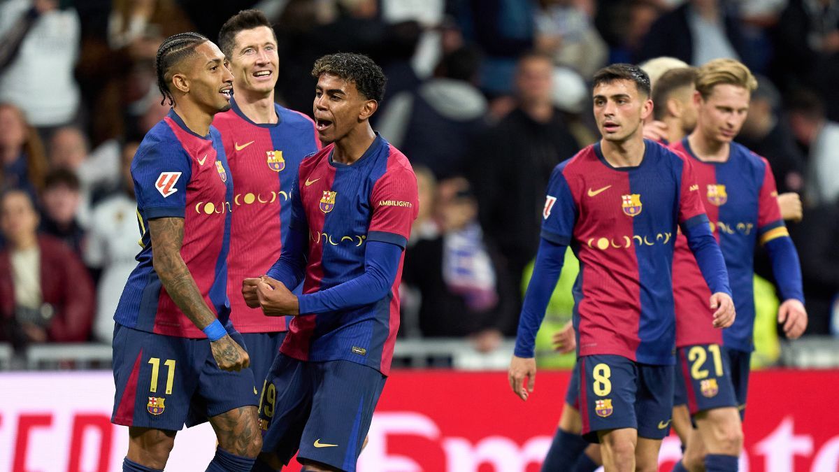 Jugadores del FC Barcelona en el Clásico ante el Real Madrid en LaLiga EA Sports 2024 25