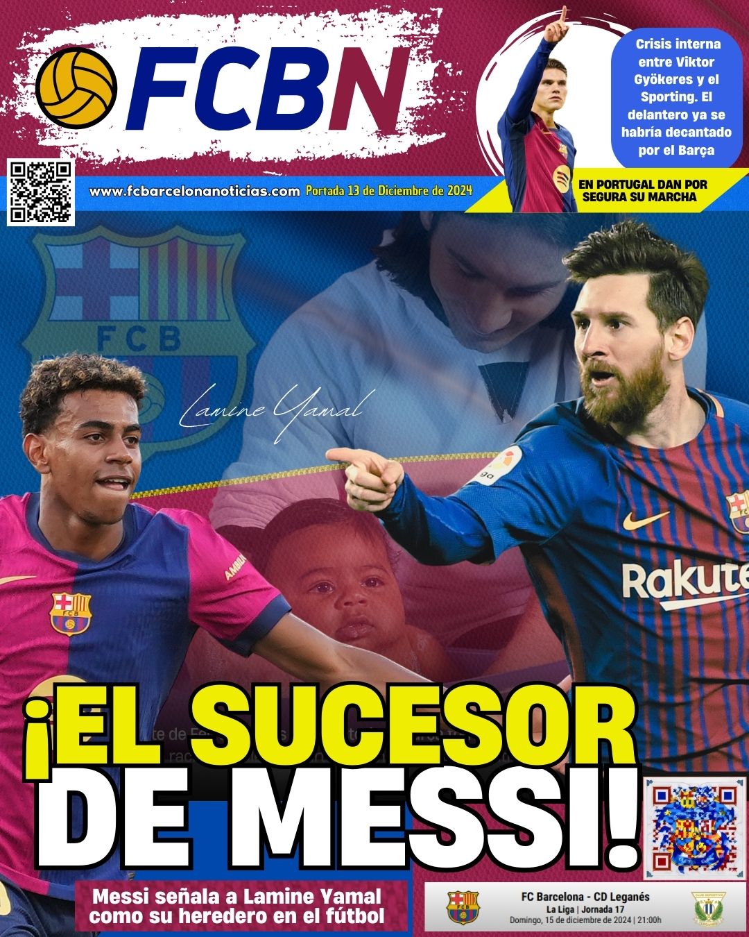 Portada de FCBN 13/12/2024: ¡EL SUCESOR DE MESSI!