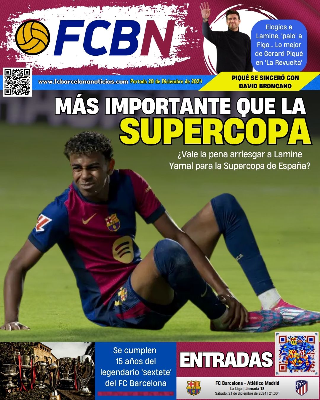 PORTADA FCBN 20 diciembre 2024 Lamine Yamal Supercopa