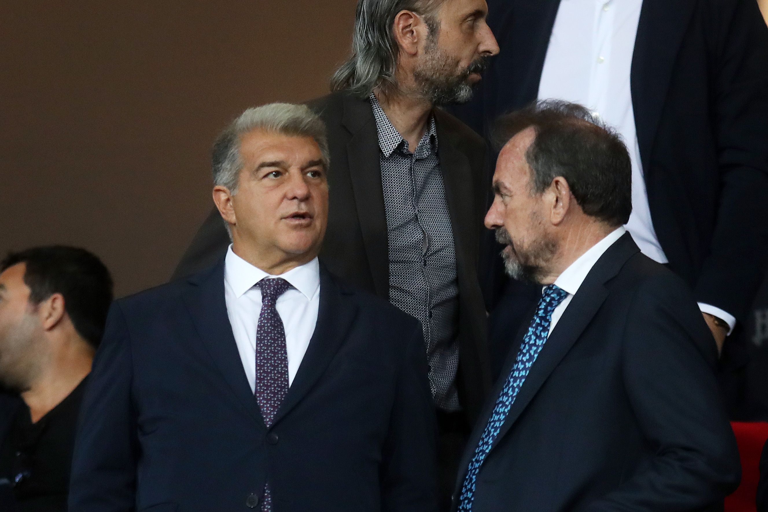 Joan Laporta, en el palco de Montjuïc