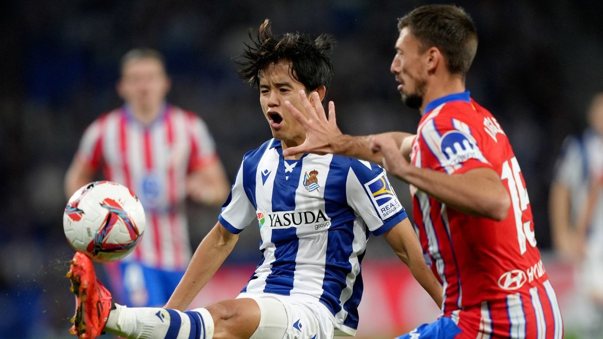 Clément Lenglet en un partido con el Atlético de Madrid ante la Real Sociedad de LaLiga