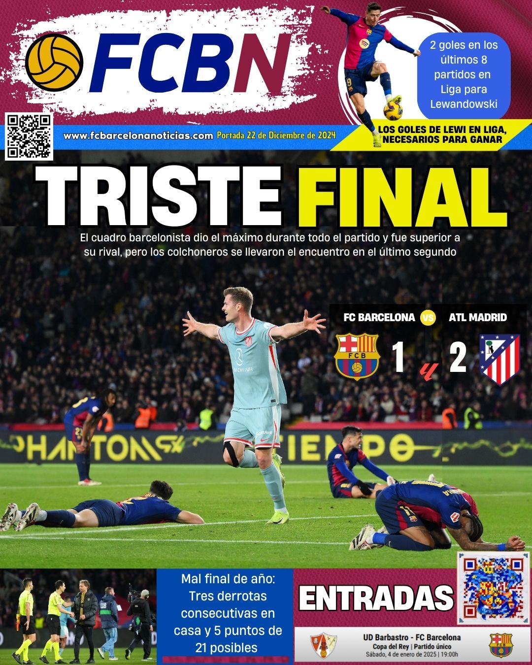 Portada de FCBN 22/12/2024: TRISTE FINAL