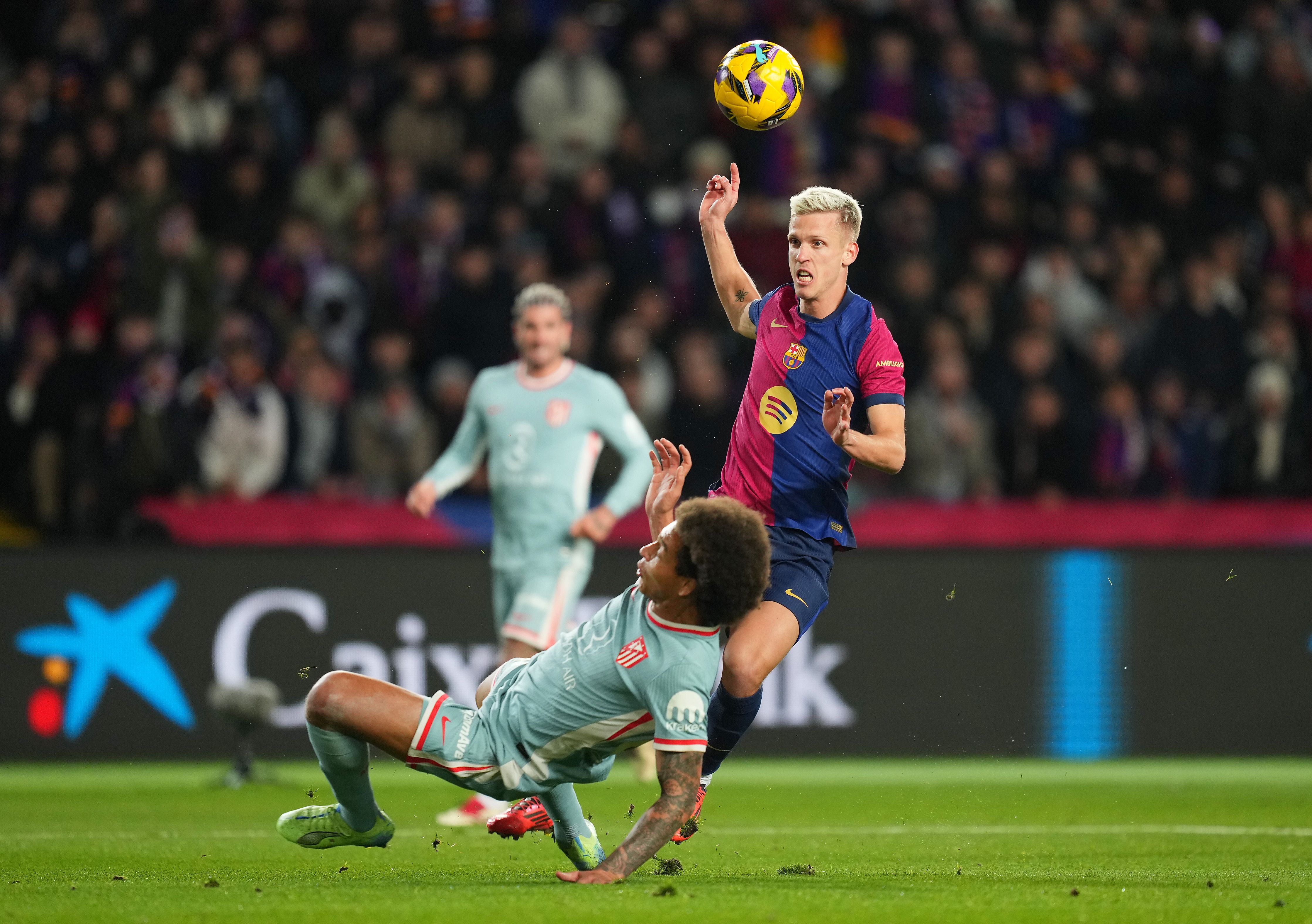 Dani Olmo durante el Barça-Atlético (1-2)