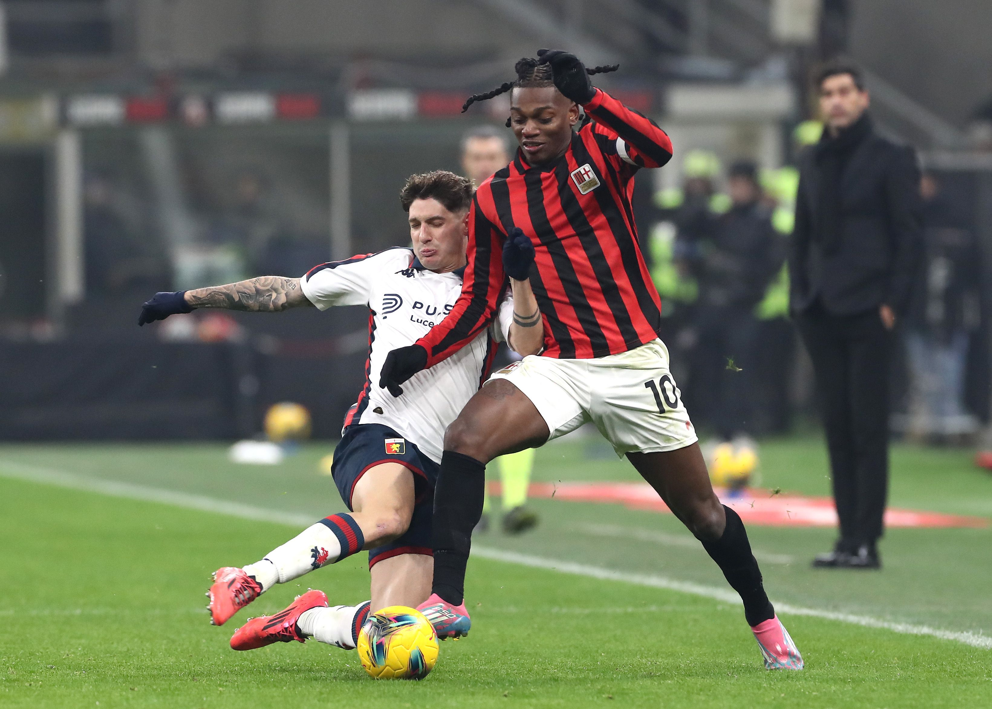 Rafael Leao durante un Milan-Genoa