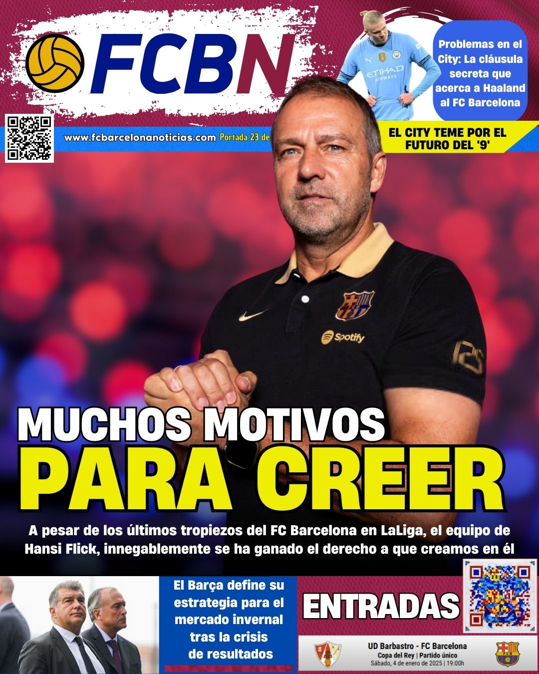 Portada de FCBN 23/12/2024: MUCHOS MOTIVOS PARA CREER