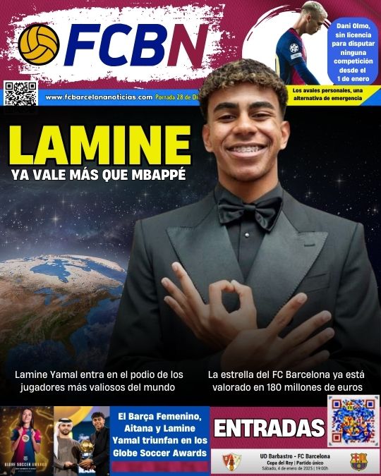 Portada de FCBN 28/12/2024: MUCHOS LAMINE YA VALE MÁS QUE MBAPPÉ