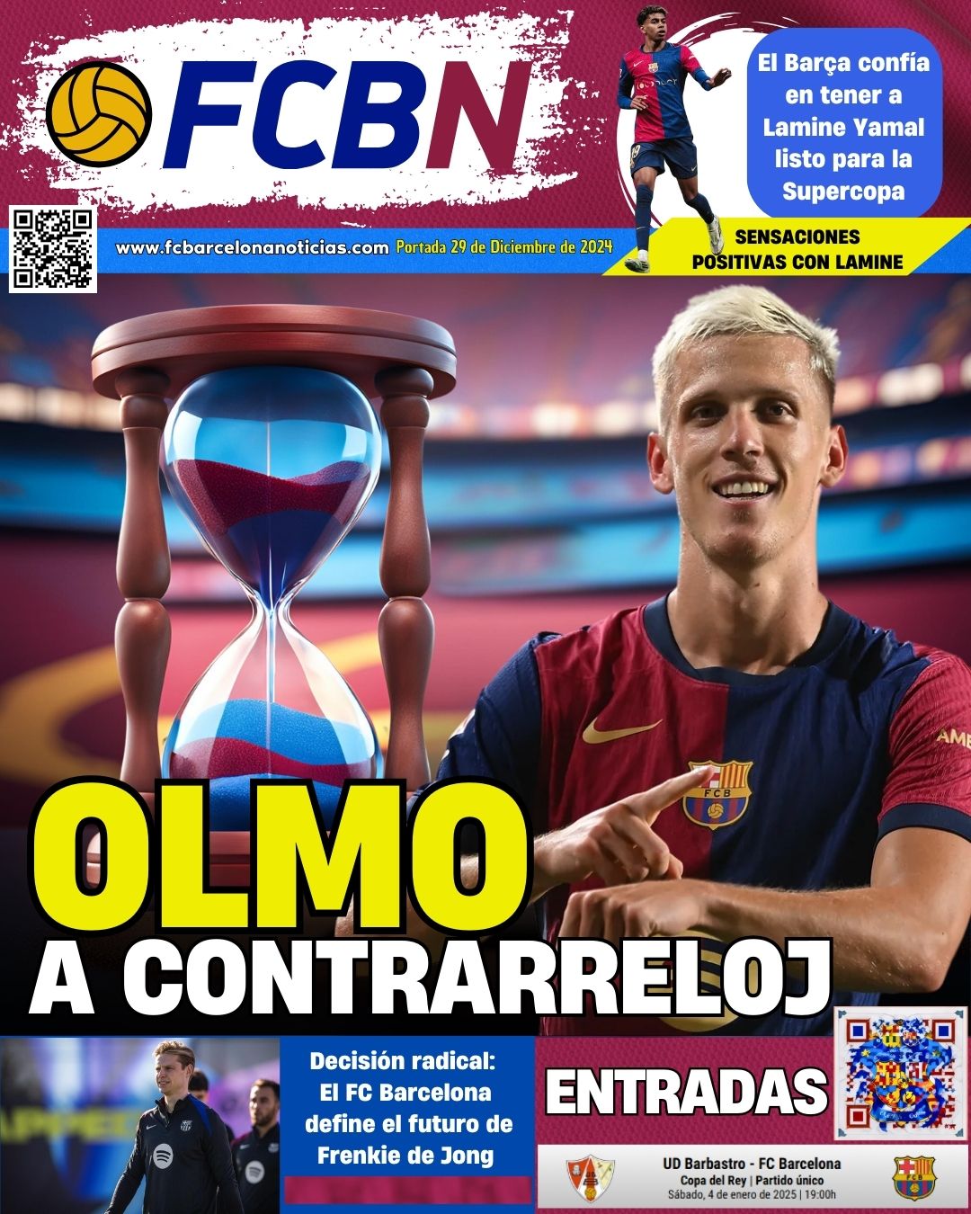 Portada de FCBN 29/12/2024: OLMO A CONTRARRELOJ