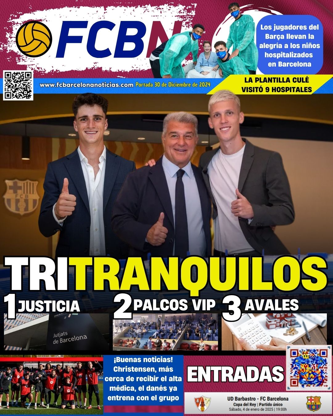 Portada de FCBN 30/12/2024: TRITRANQUILOS