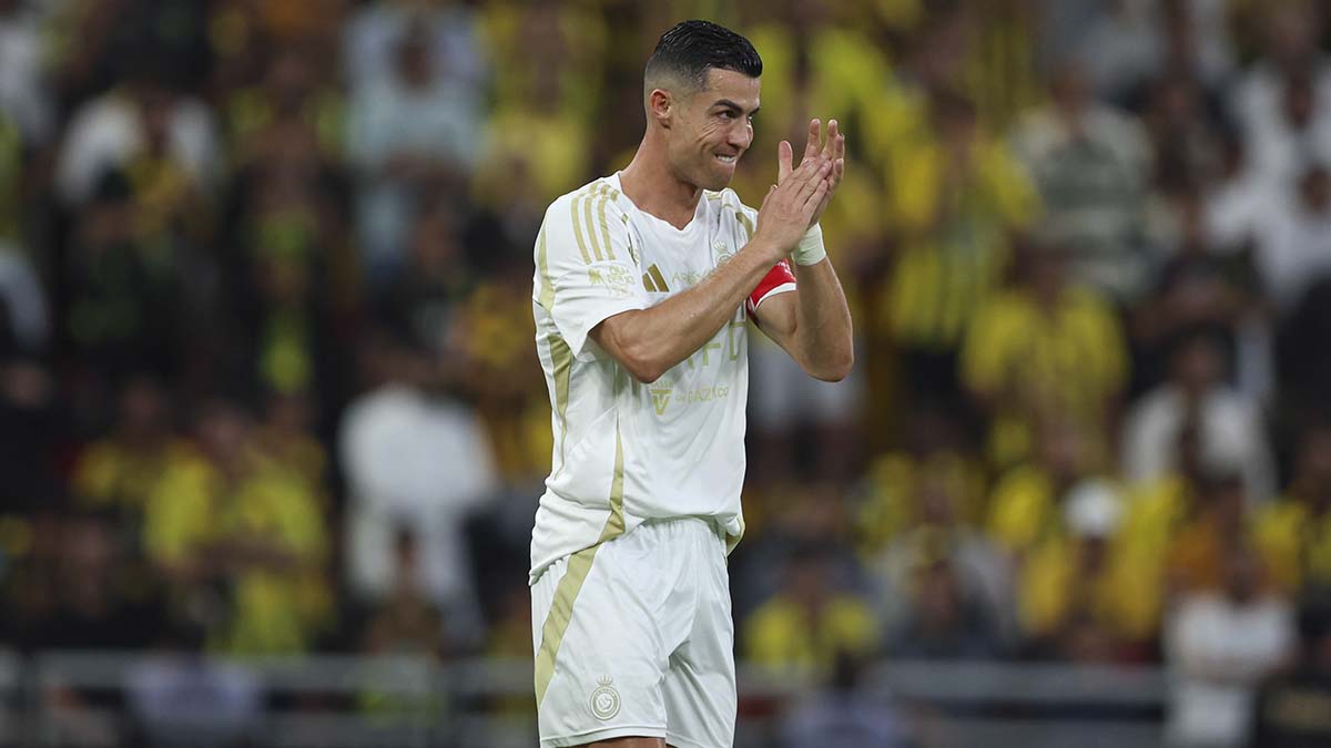 Cristiano Ronaldo en un partido con Al Nassr