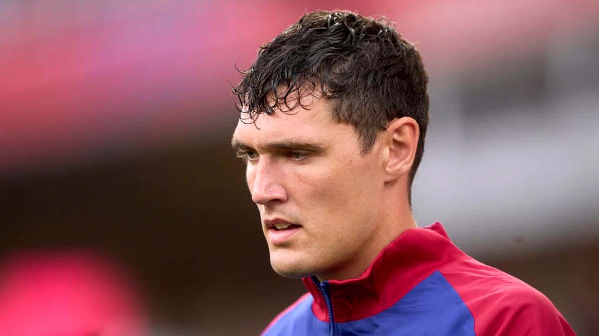 Andreas Christensen en un partido con el FC Barcelona