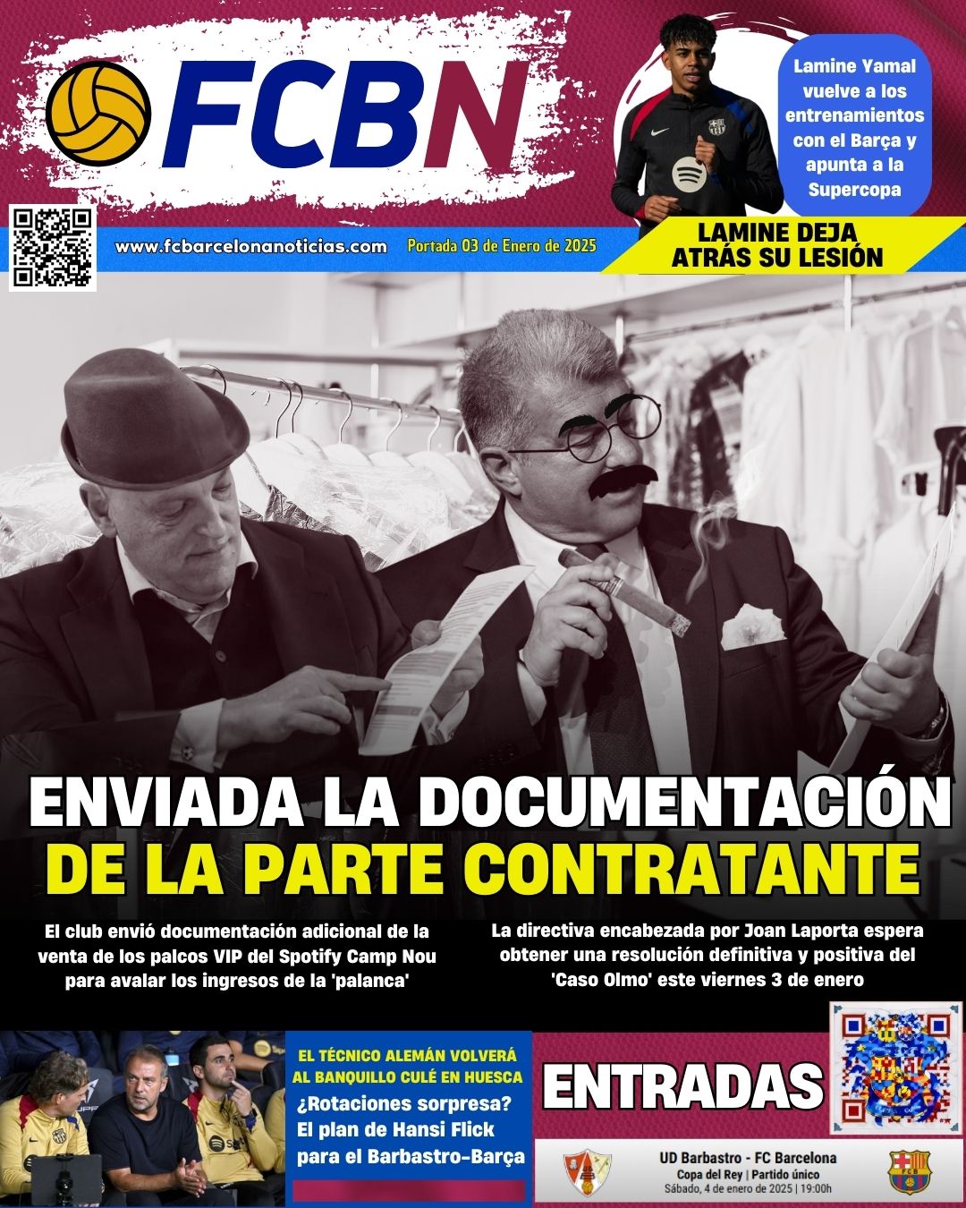 PORTADA FCBN 03 ENERO 2025 CASO OLMO LALIGA