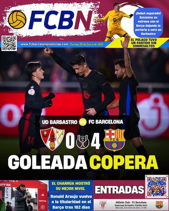 Portada de FCBN 05/01/2025: GOLEADA COPERA (0-4)