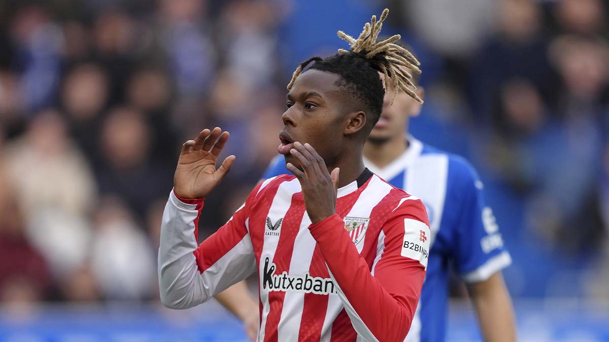 Nico Williams en un partido contra el Alavés