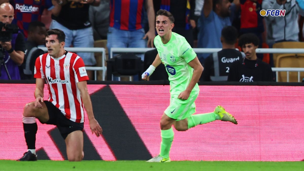 Gavi se luce ante el Athletic Club: golazo y homenaje a Dani Olmo