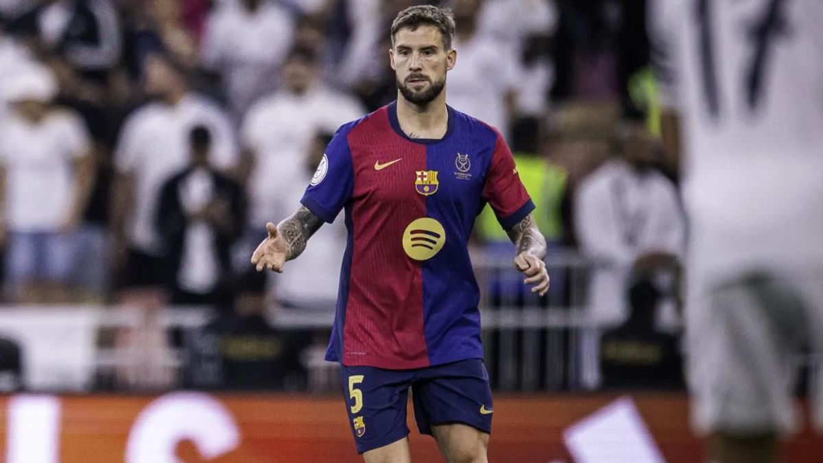 Iñigo Martínez en el duelo entre el FC Barcelona y el Real Madrid en la Supercopa de España 2025 (Foto cortesía de la web del Barça   Marc Graupera)