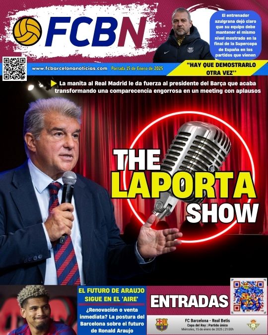 PORTADA FCBN 15 ENERO 2025 RUEDA DE PRENSA JOAN LAPORTA CASO OLMO