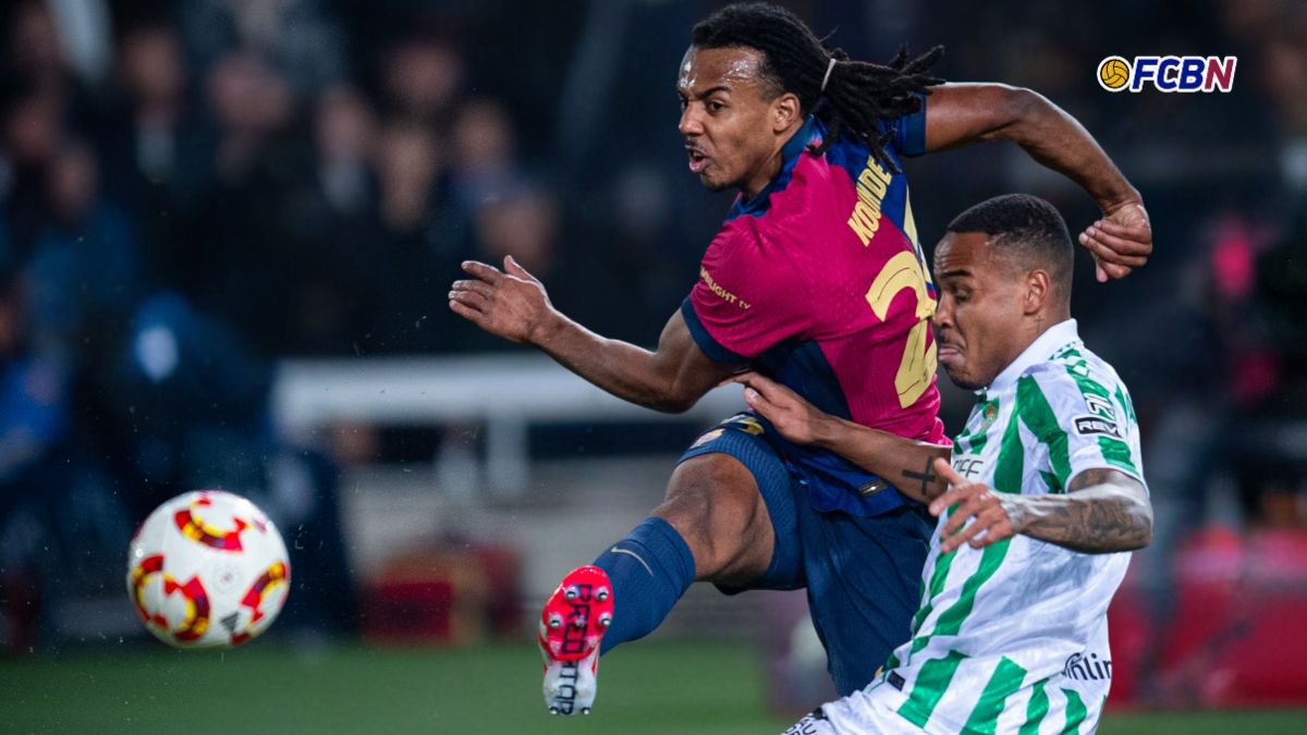 Jules Koundé durante el Barça-Betis (5-1)