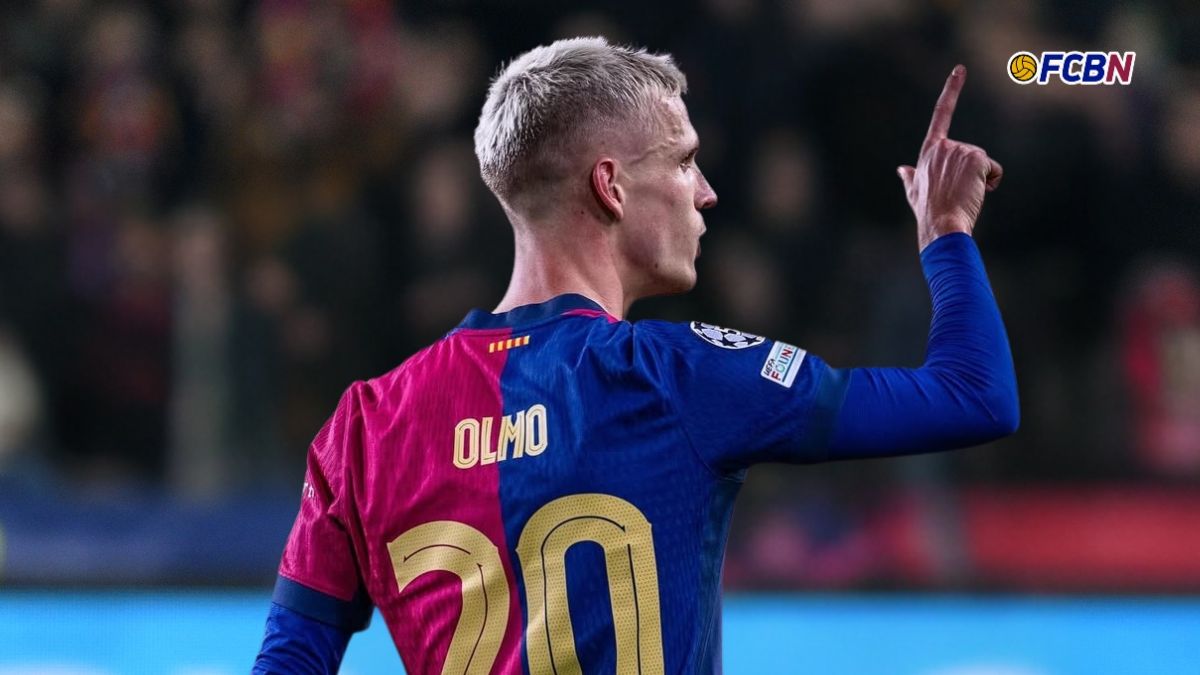 Dani Olmo,, durante el Barça-Betis (5-1)