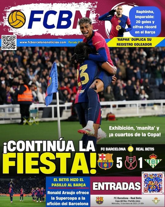 Portada FCBN 16 01 2025 FCB 5 1 Betis Copa