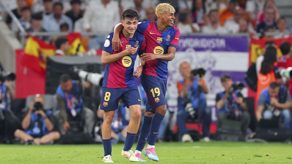 Pedri y Lamine Yamal, festejando el 1-0 del Barça en la final Pedri y Lamine Yamal, festejando el 1-0 del Barça en la final