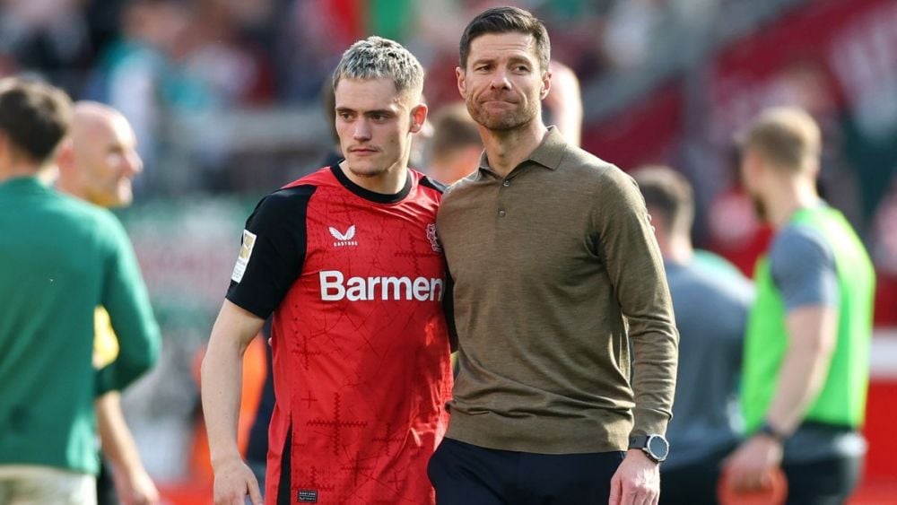 Florian Wirtz and Xabi Alonso at Bayer Leverkusen Florian Wirtz and Xabi Alonso at Bayer Leverkusen