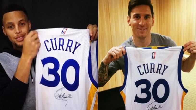 SportsCenter - From one star to another. Lionel Messi showcases his signed  Stephen Curry jersey, sent by the NBA's leading scorer himself. (via Leo  Messi)