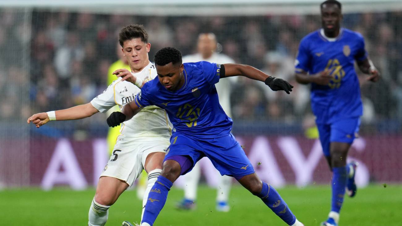 Ansu Fati no tuvo fortuna en su regreso al Bernabéu con el Mónaco Ansu Fati no tuvo fortuna en su regreso al Bernabéu con el Mónaco