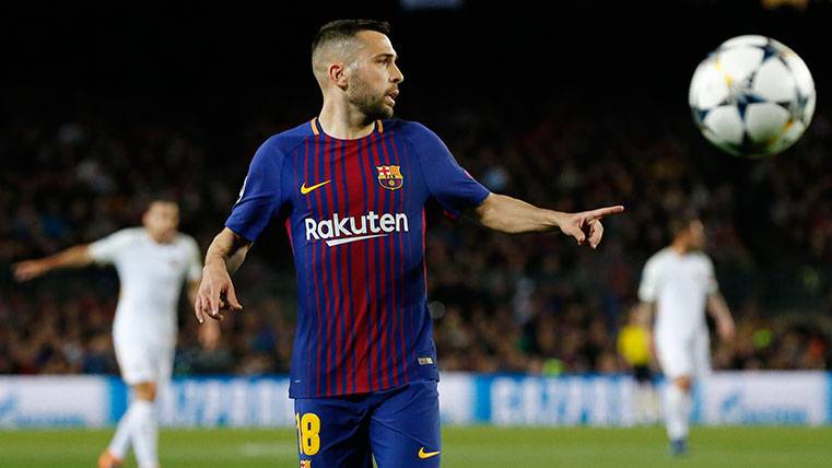 Jordi Alba en un partido del FC Barcelona