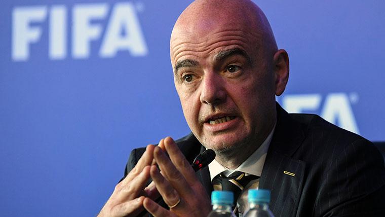 Gianni Infantino, presidente de la FIFA, en un acto de la entidad