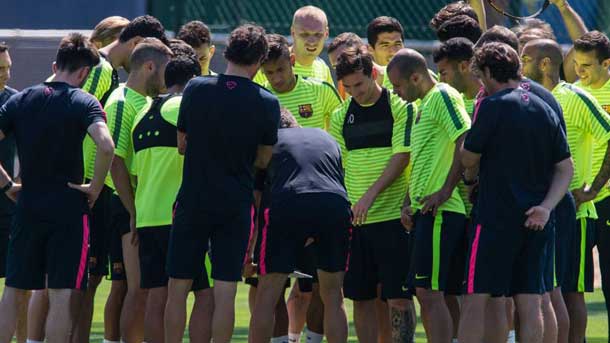 The barça follows preparing the final of the champions league