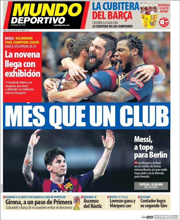 Portada Mundo Deportivo: Més Que Un Club